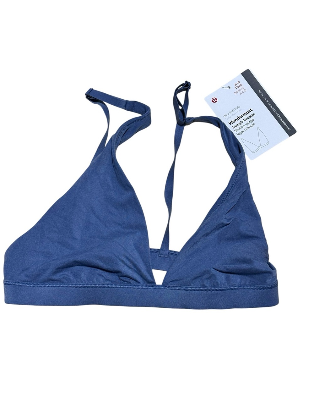 Lululemon  wundermost Nulu oasis  Blue Triangle Bralette  NWT 4